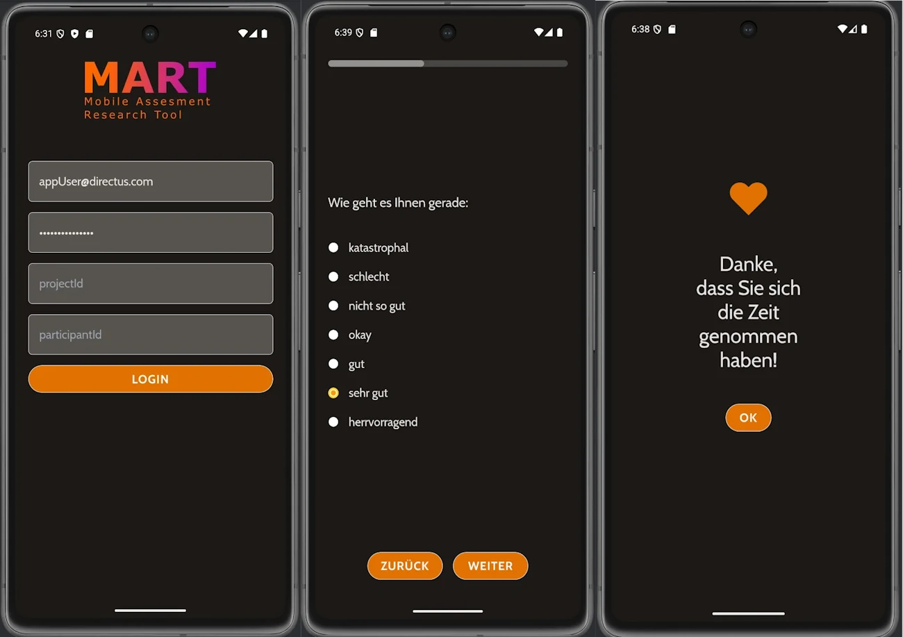 Bild der Webseite Mart App